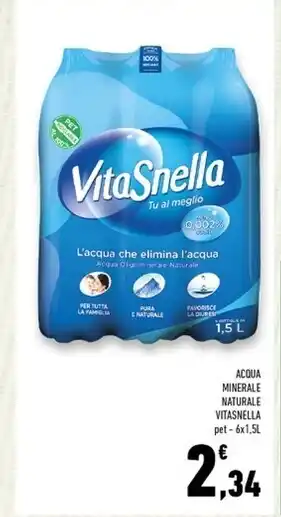 Conad Superstore Vitasnella acqua minerale naturale offerta