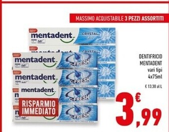 Conad Superstore Mentadent dentifricio offerta