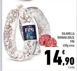 Conad Superstore Fini salamella romana dolce offerta
