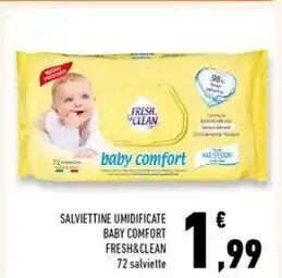 Conad Superstore Fresh & clean salviettine umidificate baby comfort offerta