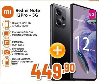 Expert Xiaomi redmi note 12 pro+ 5g 16,9 cm (6.67) doppia sim android 12 usb tipo-c 8 gb 256 gb 5000 mah blu offerta