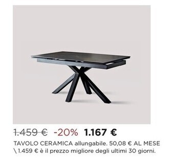 Ricci Casa Tavolo ceramica offerta