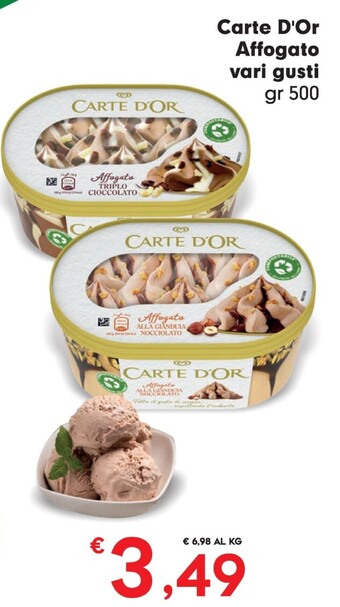 Carte d'or affogato