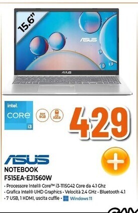 Expert Asus notebook f515ea-ej1560w offerta