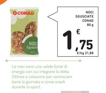 Conad NOCI SGUSCIATE CONAD 80 g offerta