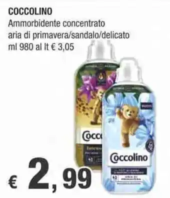 Crai COCCOLINO Ammorbidente concentrato aria di primavera/sandalo/delicato ml 980 offerta