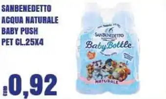 Big Food SANBENEDETTO ACQUA NATURALE BABY PUSH PET CL.25X4 offerta