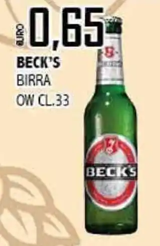 Big Food BECK'S BIRRA OW CL.33 offerta