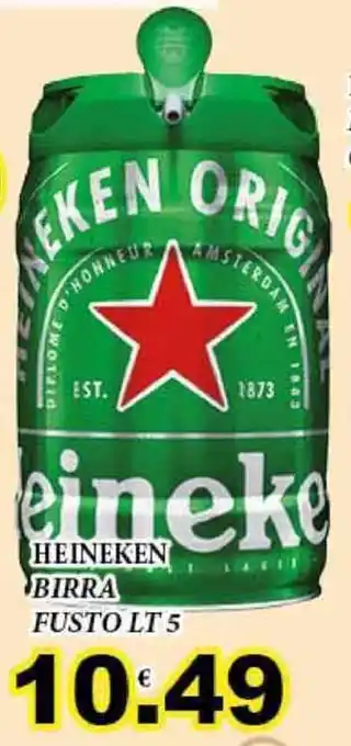 Big Food HEINEKEN BIRRA FUSTO LT 5 offerta