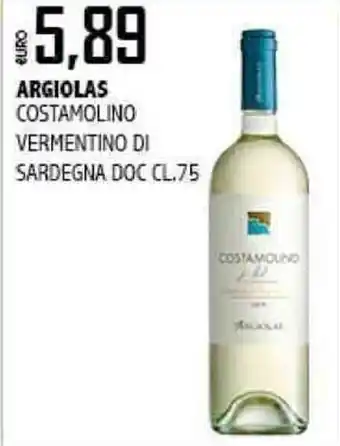 ARGIOLAS COSTAMOLINO VERMENTINO DI SARDEGNA DOC CL.75