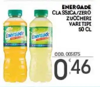 Eurocash ENERGADE CLASSICA/ZERO ZUCCHERI VARI TIPI 50 CL offerta