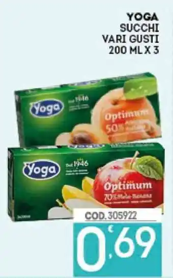 Eurocash YOGA SUCCHI VARI GUSTI 200 ML X 3 offerta