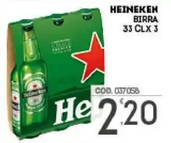 Eurocash HEINEKEN BIRRA 33 CLX 3 offerta