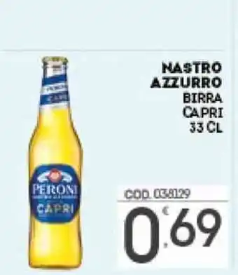NASTRO AZZURRO BIRRA CAPRI 33 CL