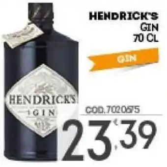 Eurocash HENDRICKS GIN 70 CL offerta