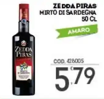 ZEDDA PIRAS MIRTO DI SARDEGNA. 50 CL