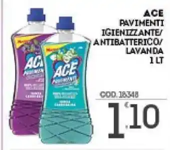 Eurocash ACE PAVIMENTI IGIENIZZANTE/ ANTIBATTERICO/ LAVANDA 1 LT offerta