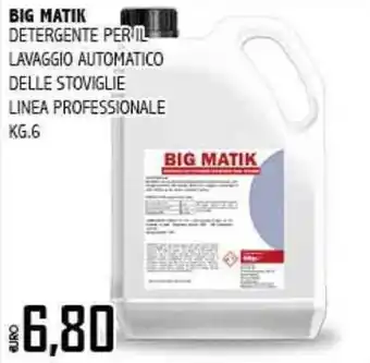 BIG MATIK DETERGENTE PER IL LAVAGGIO AUTOMATICO DELLE STOVIGLIE LINEA PROFESSIONALE KG.6