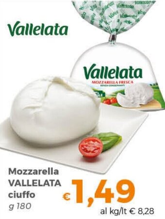 Tocal Mozzarella VALLELATA ciuffo g 180 offerta