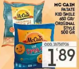 MC CAIN PATATE KID SMILE 650 GR / ORIGINAL STYLE 500 GR
