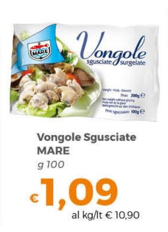Tocal Vongole Sgusciate MARE g 100 offerta