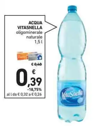 Spazio Conad ACQUA VITASNELLA oligominerale naturale 1,5 l offerta