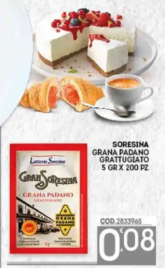 Eurocash SORESINA GRANA PADANO GRATTUGIATO 5 GRX 200 PZ offerta