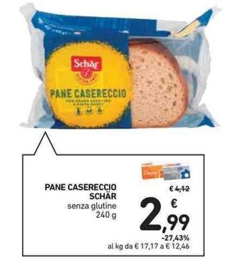Spazio Conad PANE CASERECCIO SCHÄR senza glutine 240 g offerta