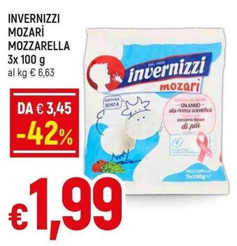 Galassia INVERNIZZI MOZARI MOZZARELLA 3 X 100 g offerta