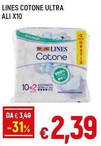 Galassia LINES COTONE ULTRA ALI X10 offerta