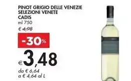 Bennet Cadis pinot grigio delle venezie selezioni venete offerta