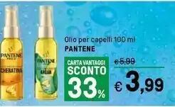 Iper La Grande Pantene olio per capelli offerta