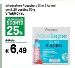 Iper La Grande Vitarmonyl integratore aqualigne slim 5 azioni conf . 20 bustine offerta