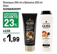 Iper La Grande Schwarzkopf shampoo gliss offerta