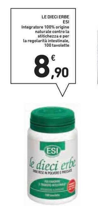 Spazio Conad LE DIECI ERBE ESI offerta