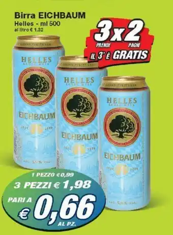 Prix Quality Birra EICHBAUM Helles - ml 500 3 pezzi offerta