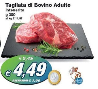 Prix Quality Tagliata di Bovino Adulto Intenerita g 300 offerta