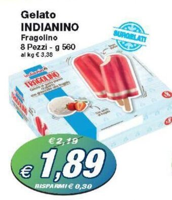 Prix Quality Gelato INDIANINO Fragolino 8 Pezzi - g 560 offerta