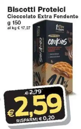 Prix Quality Biscotti Proteici Cioccolato Extra Fondente 150 g offerta