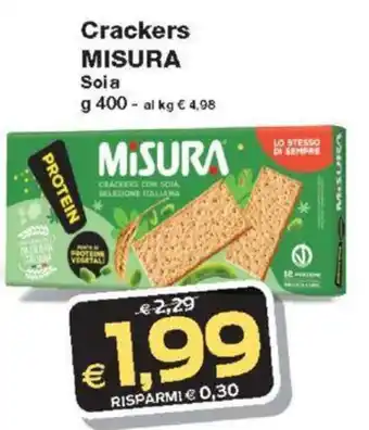 Prix Quality Crackers MISURA Soia 400 g offerta
