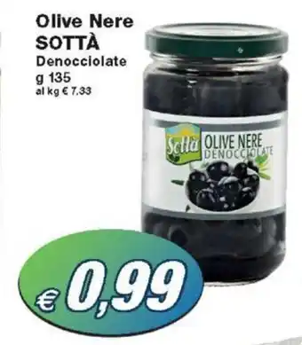 Prix Quality Olive Nere SOTTÀ Denocciolate 135 g offerta