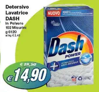 Prix Quality Detersivo Lavatrice DASH in Polvere 102 Misurini offerta