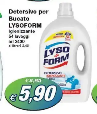 Prix Quality Detersivo per Bucato LYSOFORM Igienizzante 54 lavaggi ml 2430 offerta