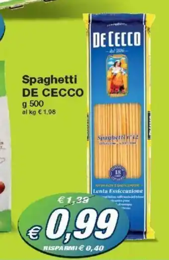 Prix Quality Spaghetti DE CECCO 500 g offerta