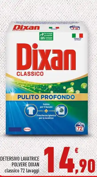 Conad DETERSIVO LAVATRICE POLVERE DIXAN classico 72 lavaggi offerta