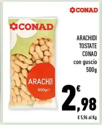 Conad ARACHIDI TOSTATE CONAD 500 g offerta