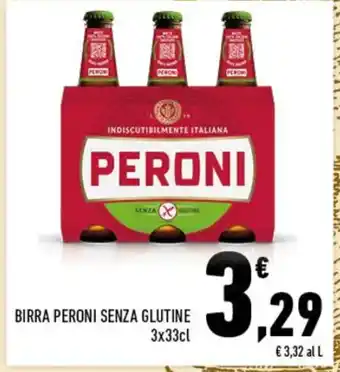 Conad BIRRA PERONI SENZA GLUTINE 3 x 33 cl offerta