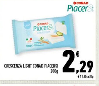 Conad CRESCENZA LIGHT CONAD PIACERSI 200 g offerta