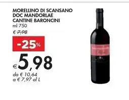 Bennet Cantine baroncini - morellino di scansano doc mandorlae offerta