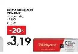 Bennet Vitalcare crema colorante offerta